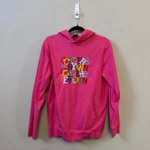 OVO Octobers very own Scrambled embroidered Pink pullover hoodie